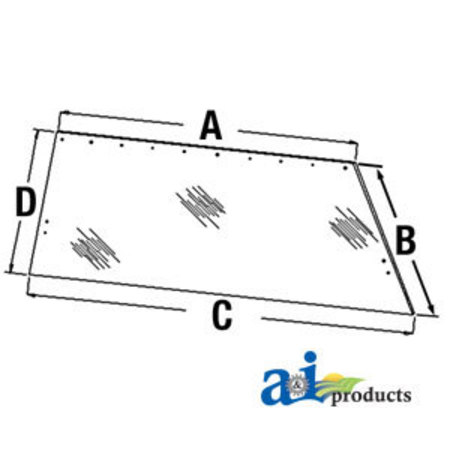 A & I PRODUCTS Glass, Rear 66" x51" x4" A-71502807